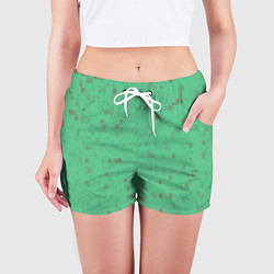 Шорты женские Color green brown, цвет: 3D-принт — фото 2