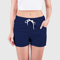 Шорты женские Текстурированный чёрно-синий, цвет: 3D-принт — фото 2
