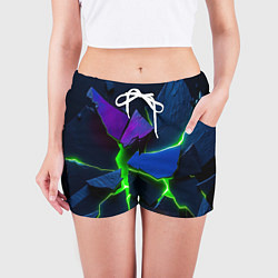 Шорты женские Neon tile, цвет: 3D-принт — фото 2