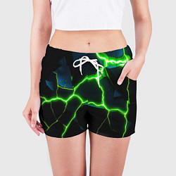 Шорты женские Green split, цвет: 3D-принт — фото 2