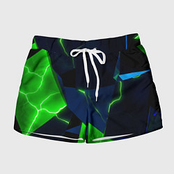 Шорты женские Neon tile green, цвет: 3D-принт