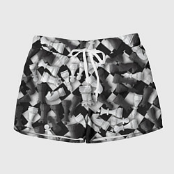 Шорты женские Мир шахмат, цвет: 3D-принт