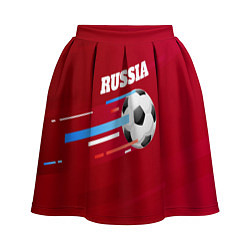 Юбка-солнце 3D женская Russia Football, цвет: 3D-принт