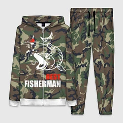 Женский 3D-костюм Best fisherman, цвет: 3D-белый