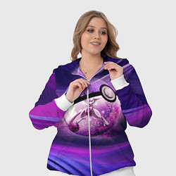Женский 3D-костюм Pokeball: Violet, цвет: 3D-белый — фото 2