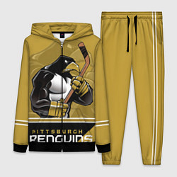 Женский 3D-костюм Pittsburgh Penguins, цвет: 3D-черный