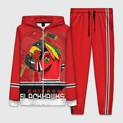 Женский 3D-костюм Chicago Blackhawks, цвет: 3D-белый