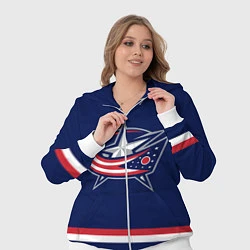 Женский 3D-костюм Columbus Blue Jackets, цвет: 3D-белый — фото 2