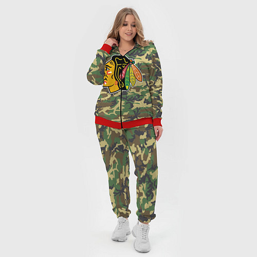 Женский костюм Blackhawks Camouflage / 3D-Красный – фото 4