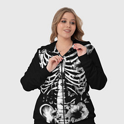 Женский 3D-костюм Floral Skeleton, цвет: 3D-черный — фото 2