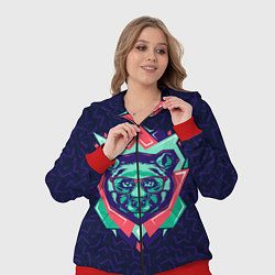 Женский 3D-костюм Hipster Bear, цвет: 3D-красный — фото 2