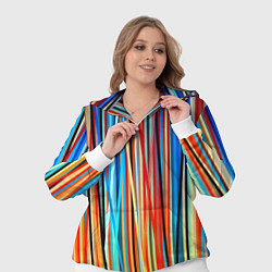 Женский 3D-костюм Colored stripes, цвет: 3D-белый — фото 2