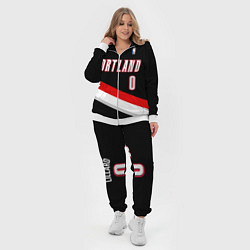 Женский 3D-костюм Portland Trail Blazers 0, цвет: 3D-белый — фото 2