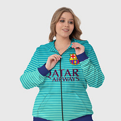 Женский 3D-костюм Barcelona FC: Aqua, цвет: 3D-синий — фото 2