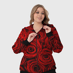 Женский 3D-костюм Красные розы, цвет: 3D-черный — фото 2