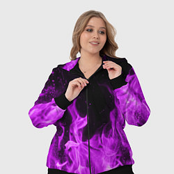 Женский 3D-костюм Фиолетовый огонь, цвет: 3D-черный — фото 2