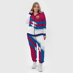 Женский 3D-костюм Barcelona FC: White style, цвет: 3D-синий — фото 2