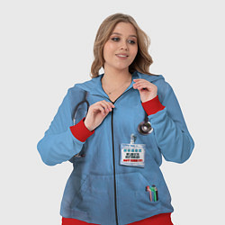 Женский 3D-костюм Костюм врача, цвет: 3D-красный — фото 2