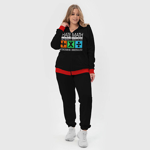 Женский костюм Ed Sheeran: I hate math / 3D-Красный – фото 4