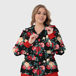 Женский 3D-костюм Кустовые розы, цвет: 3D-красный — фото 2