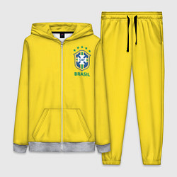 Женский 3D-костюм Сборная Бразилии, цвет: 3D-меланж