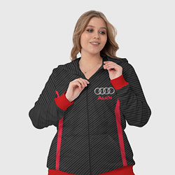 Женский 3D-костюм Audi: Black Carbon, цвет: 3D-красный — фото 2