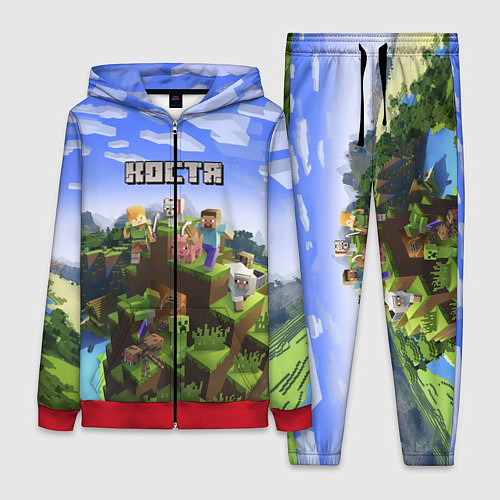 Женский костюм Майнкрафт: Костя / 3D-Красный – фото 1