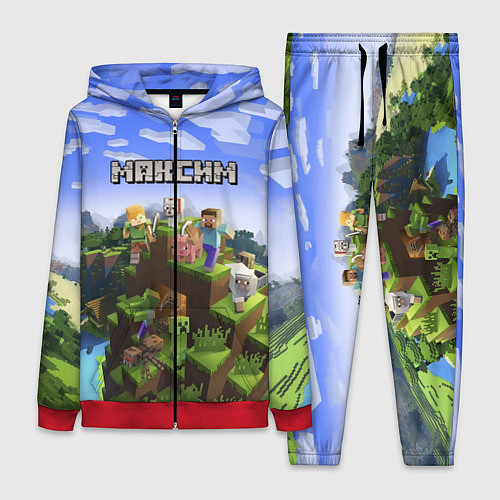 Женский костюм Майнкрафт: Максим / 3D-Красный – фото 1