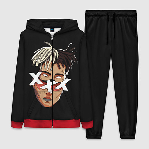 Женский костюм XXXTentacion Head / 3D-Красный – фото 1