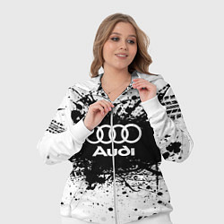 Женский 3D-костюм Audi: Black Spray, цвет: 3D-белый — фото 2