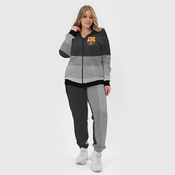 Женский 3D-костюм ФК Барселона: Серый стиль, цвет: 3D-черный — фото 2