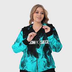 Женский 3D-костюм R6S: Turquoise Flame, цвет: 3D-черный — фото 2