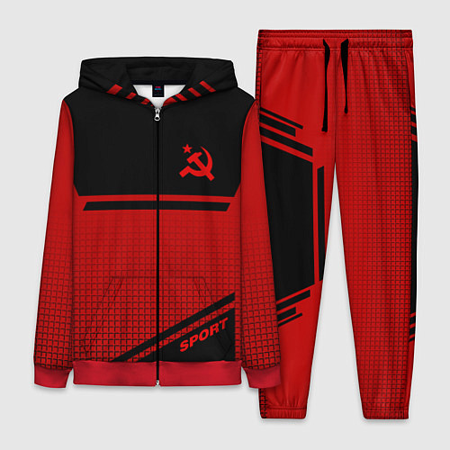 Женский костюм USSR: Black Sport / 3D-Красный – фото 1