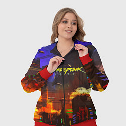 Женский 3D-костюм Cyberpunk 2077: Night City, цвет: 3D-красный — фото 2