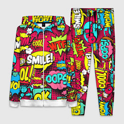 Женский 3D-костюм Слова из комиксов, цвет: 3D-белый