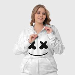 Женский 3D-костюм Marshmello: White Face, цвет: 3D-белый — фото 2