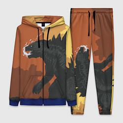 Женский 3D-костюм Godzilla: Monster Smoke, цвет: 3D-синий