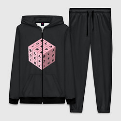 Женский 3D-костюм Black Pink Cube, цвет: 3D-черный
