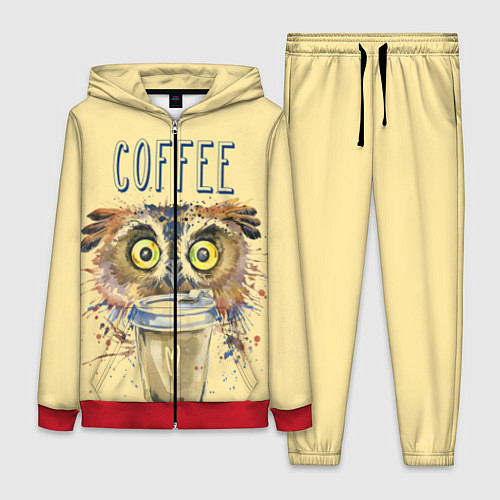 Женский костюм Owls like coffee / 3D-Красный – фото 1