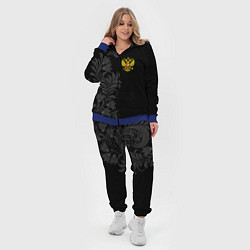 Женский 3D-костюм Герб России и орнамент, цвет: 3D-синий — фото 2