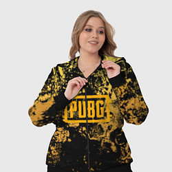 Женский 3D-костюм PUBG: Yellow Marble, цвет: 3D-черный — фото 2