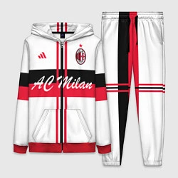 Женский 3D-костюм AC Milan: White Form, цвет: 3D-красный