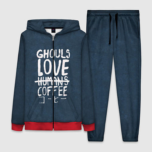 Женский костюм Ghouls Love Coffee / 3D-Красный – фото 1