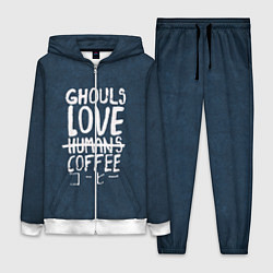 Женский 3D-костюм Ghouls Love Coffee, цвет: 3D-белый