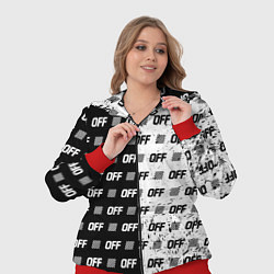 Женский 3D-костюм Off-White: Black & White, цвет: 3D-красный — фото 2