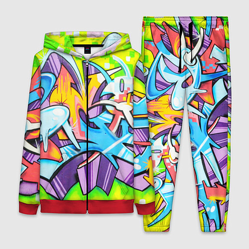 Женский костюм Неоновая кислота / 3D-Красный – фото 1