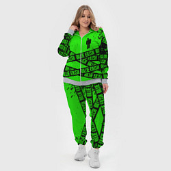 Женский 3D-костюм BILLIE EILISH: Green & Black Tape, цвет: 3D-меланж — фото 2