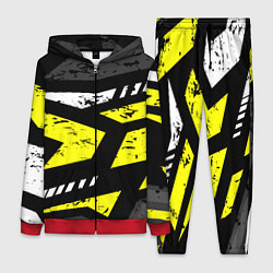 Женский костюм Black yellow abstract sport style