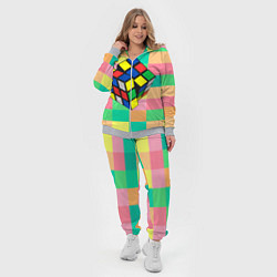 Женский 3D-костюм Кубик Рубика, цвет: 3D-меланж — фото 2
