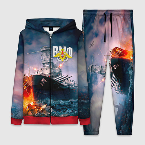 Женский костюм ВМФ / 3D-Красный – фото 1